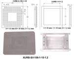 Stencil/Insert Set for component BGA156 (I/O Count 156; Pitch 1.0mm; Body Size 15mm, Plastic Height 1.2mm)