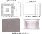 Stencil/Insert Set for component BGA324 (I/O Count 324; Pitch 1.27mm; Body Size 27mm, Plastic Height 1.6mm)