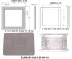 Stencil/Insert Set for component BGA432 (I/O Count 432; Pitch 1.27mm; Body Size 40mm, Plastic Height 1.6m)