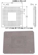 Stencil for component BGA156 (I/O Count 156; Pitch 1.0mm; Body Size 15mm)