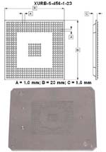 Stencil for component BGA456 (I/O Count 456; Pitch 1.0mm; Body Size 23mm)