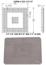 Stencil for component BGA324 (I/O Count 324; Pitch 1.27mm; Body Size 27mm)