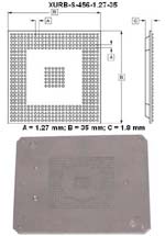 Stencil for component BGA456 (I/O Count 456; Pitch 1.27mm; Body Size 35mm)