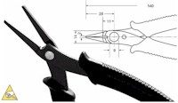 6 inch flat nose pliers w/conductive handle