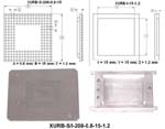 Stencil/Insert set for component BGA208 (I/O Count 208; Pitch 0.8mm; Body Size 15mm, Plastic Height 1.2mm)