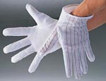 ESD Non-Slip Gloves with dots on the palm. Min order 10 pairs.
