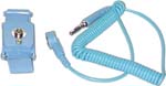 AML-301A Cordless “+” adjustable wrist strap, blue, 4mm snap, coil cord 6ft